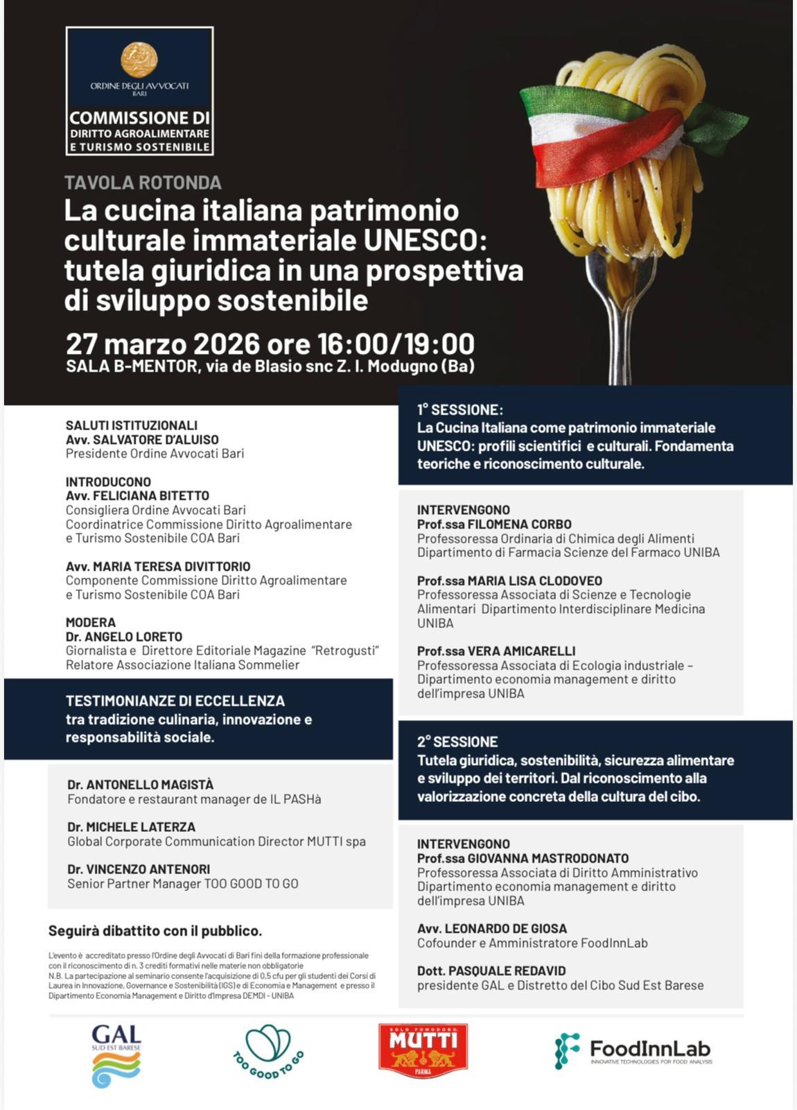 20260321tavola rotonda la cucina italiana patrimonio culturale immateriale unesco tutela giuridica in una prospettiva di sviluppo sostenibile A3