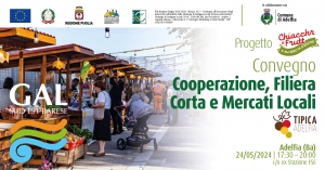 IL 24 MAGGIO AD ADELFIA IN PROGRAMMA IL CONVEGNO SU COOPERAZIONE AGRICOLA, FILIERA CORTA E MERCATI CONTADINI