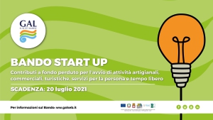 BANDO START UP - 4&deg; AVVISO: PROROGATA AL 20 LUGLIO 2021 LA SCADENZA