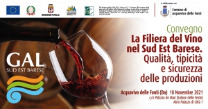 LA FILIERA DEL VINO NEL SUD EST BARESE. QUALIT&Agrave;, TIPICITA E SICUREZZA DELLE PRODUZIONI. SE NE DISCUTE AD ACQUAVIVA.