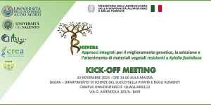 APPROCCI INTEGRATI PER IL MIGLIORAMENTO GENETICO, LA SELEZIONE E L'OTTENIMENTO DI MATERIALI VEGETALI RESISTENTI ALLA XYLELLA FASTIDIOSA